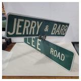 Jerry and barb Lee Street signs