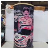 Metal Nascar trash can with plastic trash can