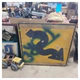 S curve street sign 30in x30in