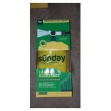 Sunday kick start fertilizer covers 5,000 square