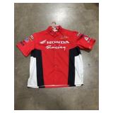 Honda racing red button up shirt size XL