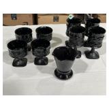 Vintage Noritake "Spotlight Ebony" black glass