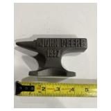 Modern cast-iron John Deere anvil paperweight