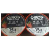 Case of 12 dannon oikos triple zero strawberry