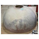 Painted glass lampshade, mystery beneath the dust