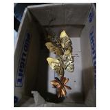 Brass Butterflies and wall pockets