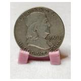 1959 Franklin  half  dollar