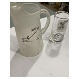 Johnny Hart BC Comics Glass and pitcher