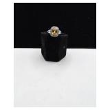 Silver and Citrine Ring size 8  4 grams