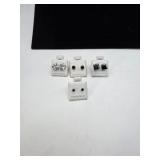 4 pairs Sterling and CZ Earrings
