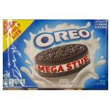 2 family size packages of mega stuff oreo cookies