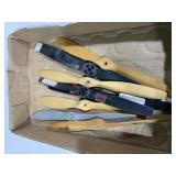 several model airplane propellers, intended for
