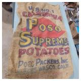 Burlap poso potato sack some holes