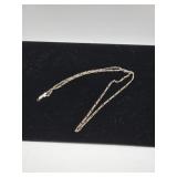 Silver 24" Necklace marked 925 10 grams