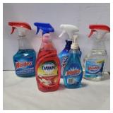 Windex, dawn, lysol, andntide sprays