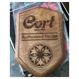 Cort Custom Shop wooden guitar dealer sign 14"
