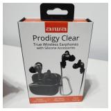 .aiwa prodigy clear earbuds open box