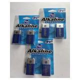 3 pkgs of 2 pk 9-volt alkaline batteries