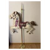 Tall Decorative Carousel Horse Figure on Stand