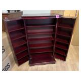 Cherry finish wood storage cabinet, 41 x 24 x
