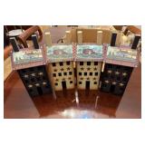 Primitive Americana wooden light-up houses