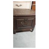 Wooden 2 drawer side table 25x16x24in