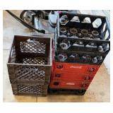 Lot of Plastic Milk and Cocacola Crates