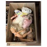 Doll parts and pieces and other stuffed toys