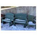 Lot of Vintage Outdoor Chairs, several cracks.