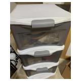 Bella three tiered drawer with contents