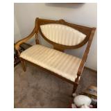 Old English Hepplewhite style walnut courting