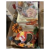 Turkey plates, candle holders, new fall scented