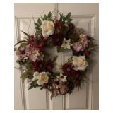 Floral door hanging wreath
