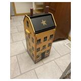 Wooden Farmhouse style waste bin 10ï¿½ x 10ï¿½ x 26ï¿½