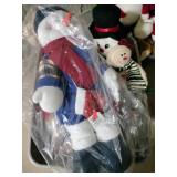 Tote of Christmas plush decor