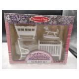 Melissa and Doug doll furniture  nursery set