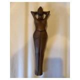Vintage Wood Female Nutcracker