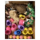 vintage Easter decorations and toys, funny