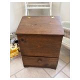 Farmhouse Wooden Storage Bin Cabinet with Drawer