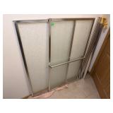 Pair of Framed Glass Shower Door Panels ï¿½ 55" x