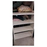 White wooden shelving 32x12x46in