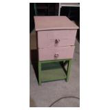Small 2 drawer side table for kids , 9in x9x20in