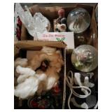 Christmas snow globes music box