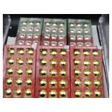 6  gold and silver glass  Christmas bulbs