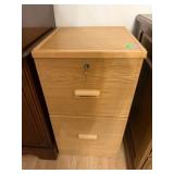 MCM two-drawer locking filing cabinet