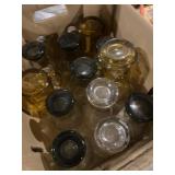 Mix variety of beer glasses