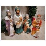 4 pieces blow mold manger scene 23" tall