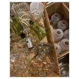 Mixture of glass lamps, and glass globes