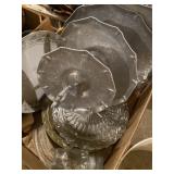 Three tiered aluminum serving tray and other