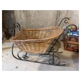 Decorative Wicker Baby Sleigh
